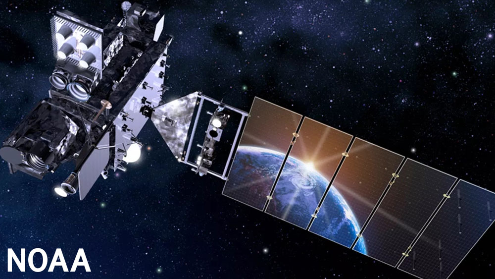 Artist's rendering of NOAA's GOES-T, which will provide coverage of the western U.S., Alaska, Hawaii, the eastern and central Pacific Ocean to New Zealand.